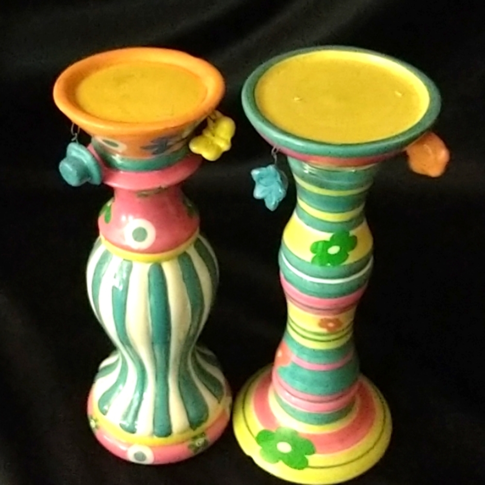 Spring colored Super fun Candle sticks